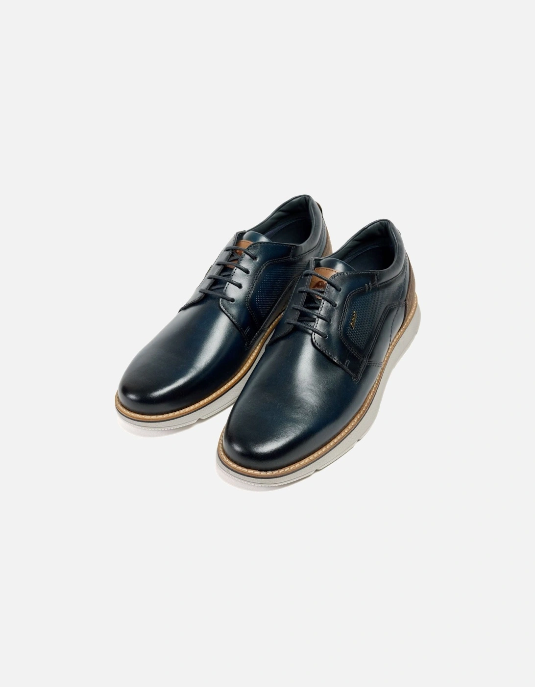 Finch Leather Men's Navy Lace-Up Shoes