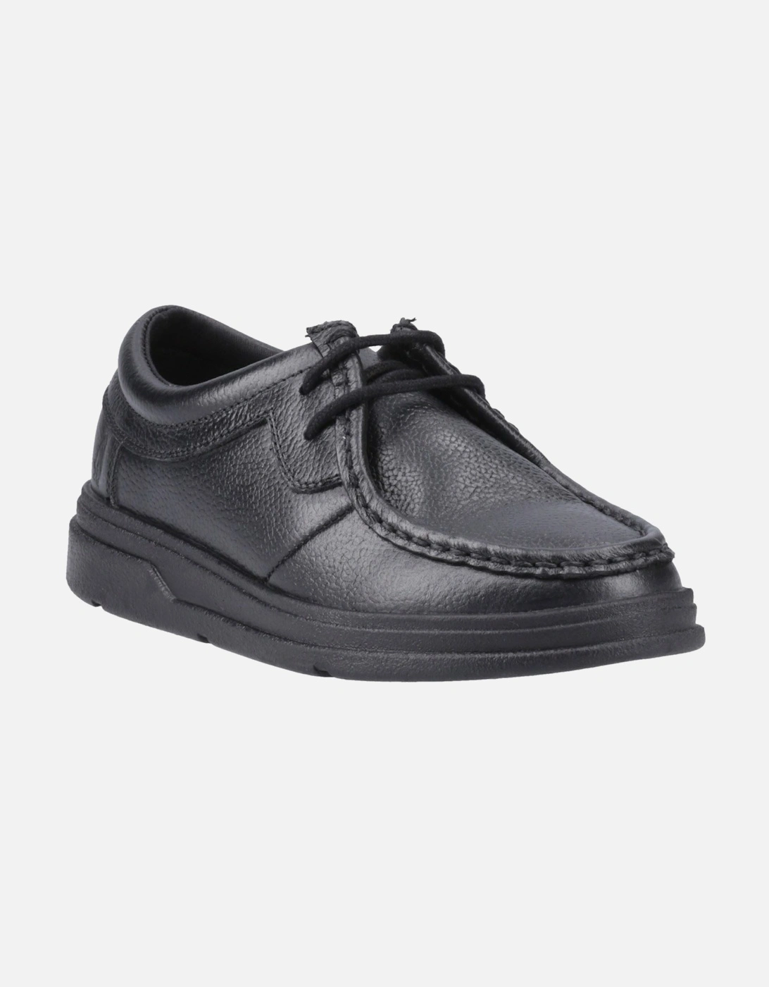 Hush Puppies Boy's Hush Puppies Ronan Leather Junior Black Moccasins Shoes