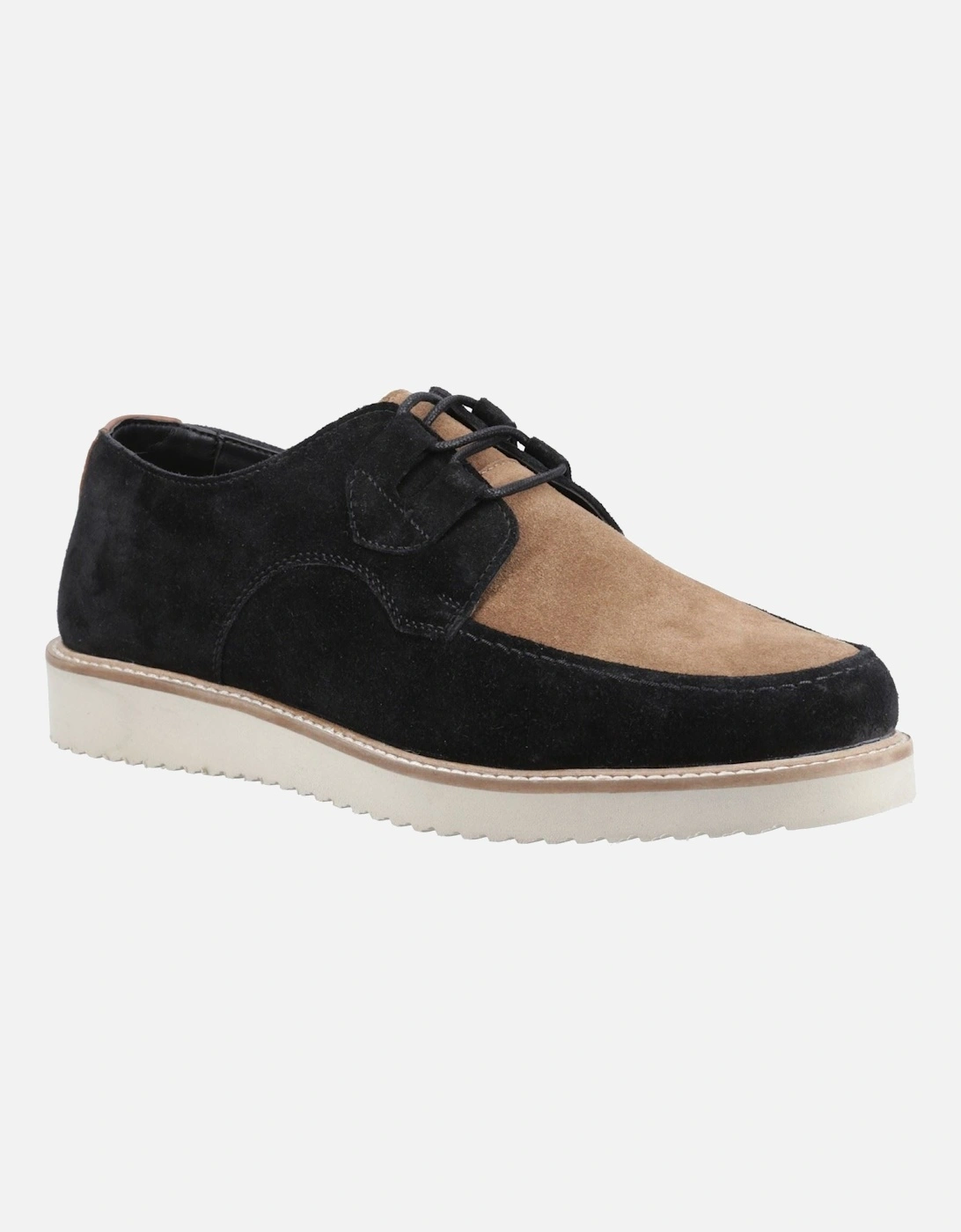 Orion Suede Men's Black/Taupe Lace-Up Shoes, 6 of 5
