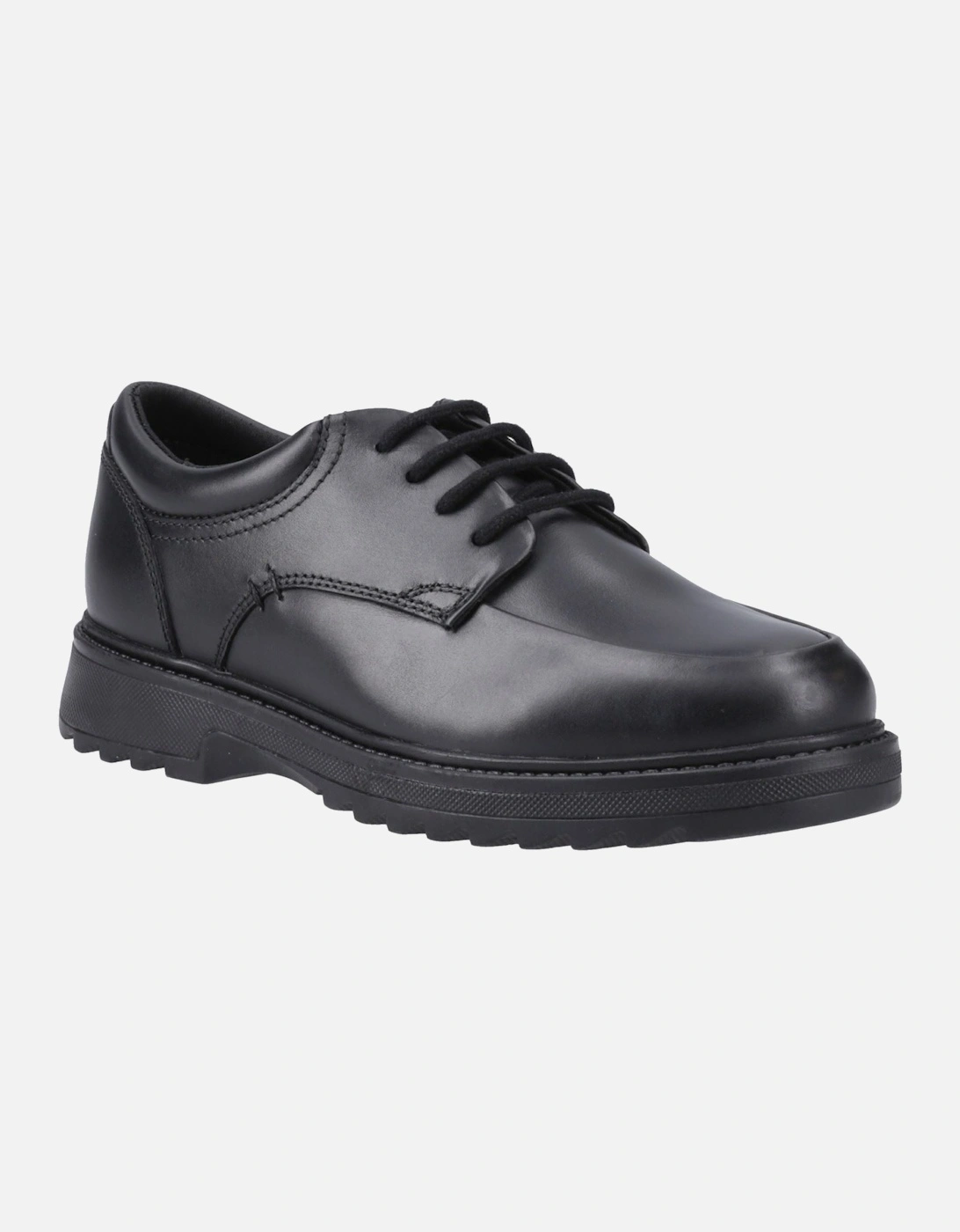 Hush Puppies Boys Black  Romeo Leather Junior Shoes - Size UK 1 / Eu 33 / Us 1.5 Kids