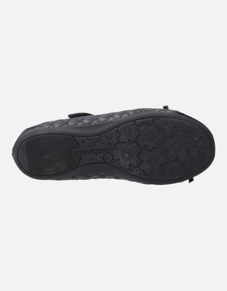 Lottie Leather Girls's Black Ballet Flats