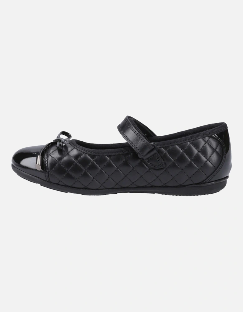 Lottie Leather Girls's Black Ballet Flats
