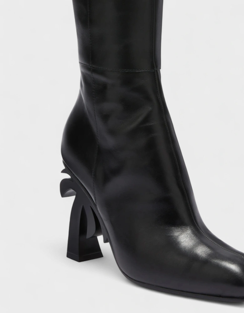 Palm Heel Boots Black