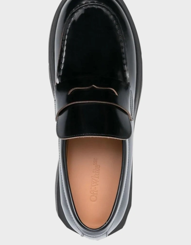 Leather Sponge Loafer Black