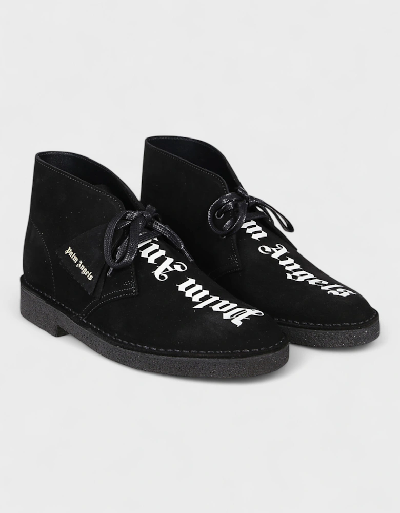Clarks Originals Desert Boot Logo Black White