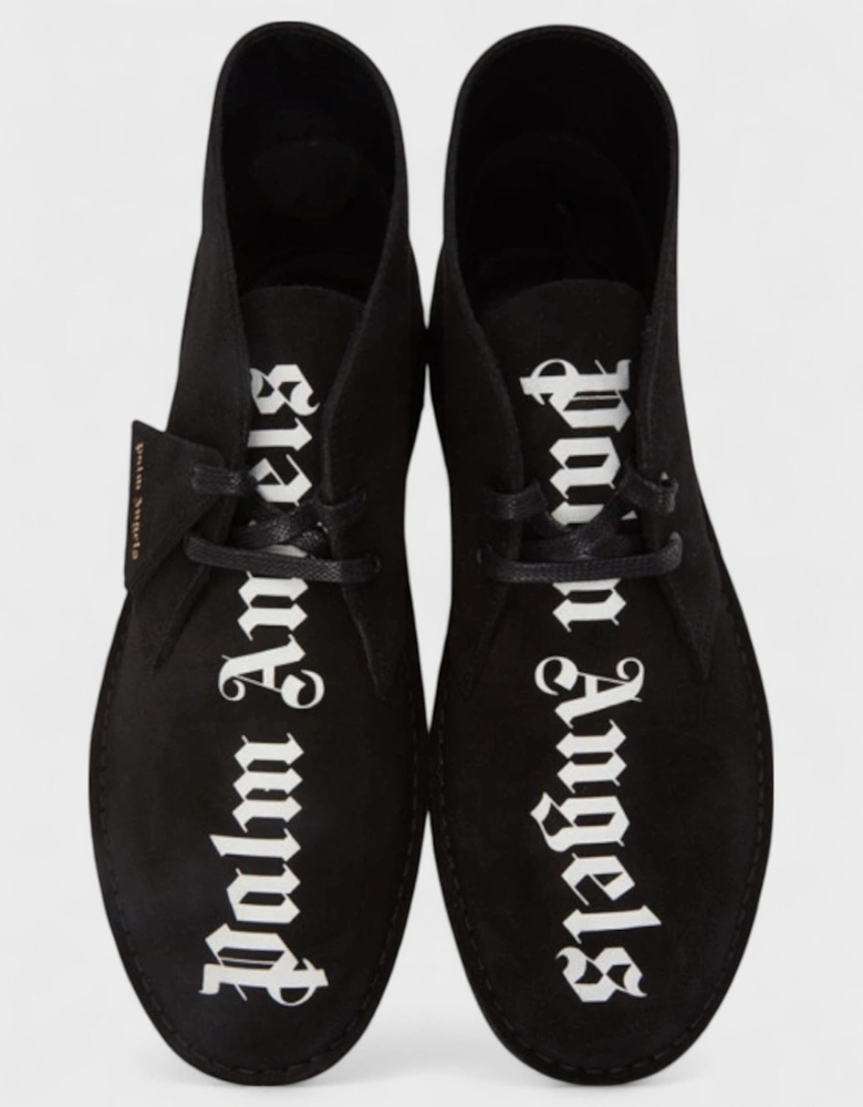 Clarks Originals Desert Boot Logo Black White