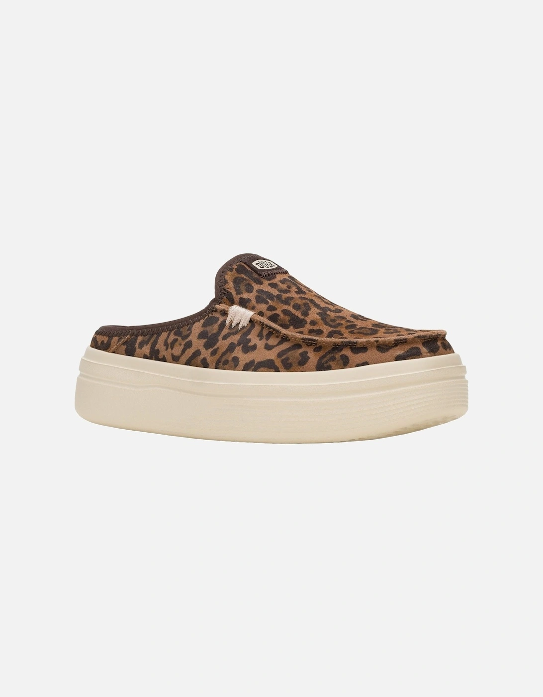 HEYDUDE Austin Lift Classic Leather Women's Brown Leopard Mules, 9 of 8