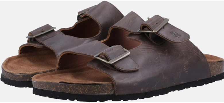 Nash Slider Leather Men's Brown Sandals