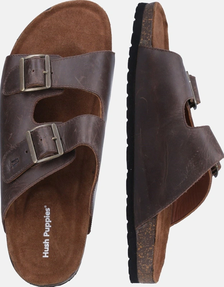 Nash Slider Leather Men's Brown Sandals