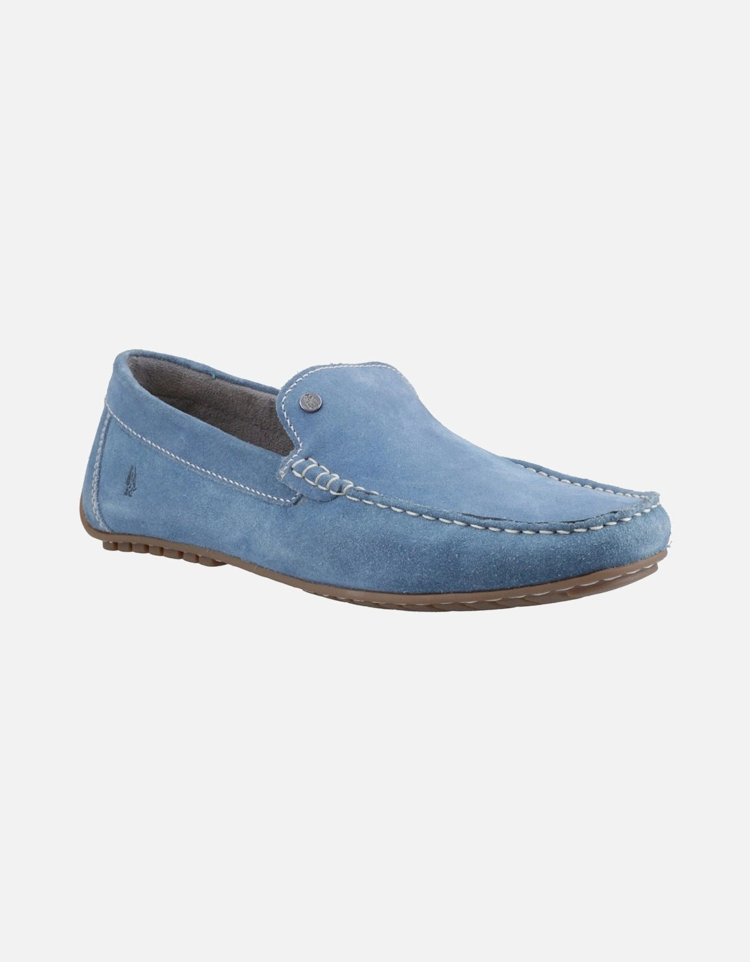 Ralph Suede Leather Men's Blue Loafers, 8 of 7