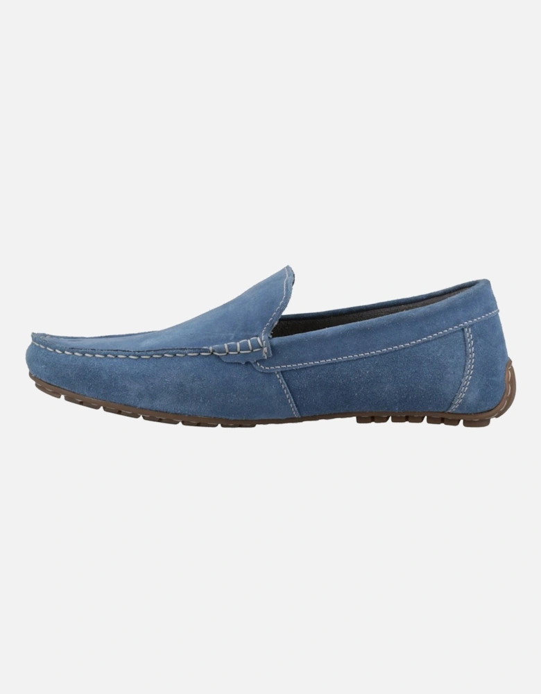 Ralph Suede Leather Men's Blue Loafers