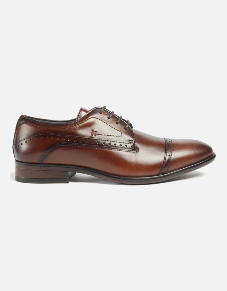 Ralph Leather Men's Cognac Oxford Shoes