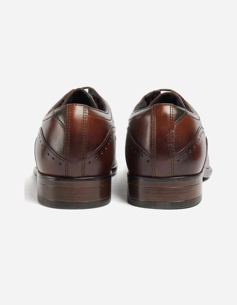Ralph Leather Men's Cognac Oxford Shoes