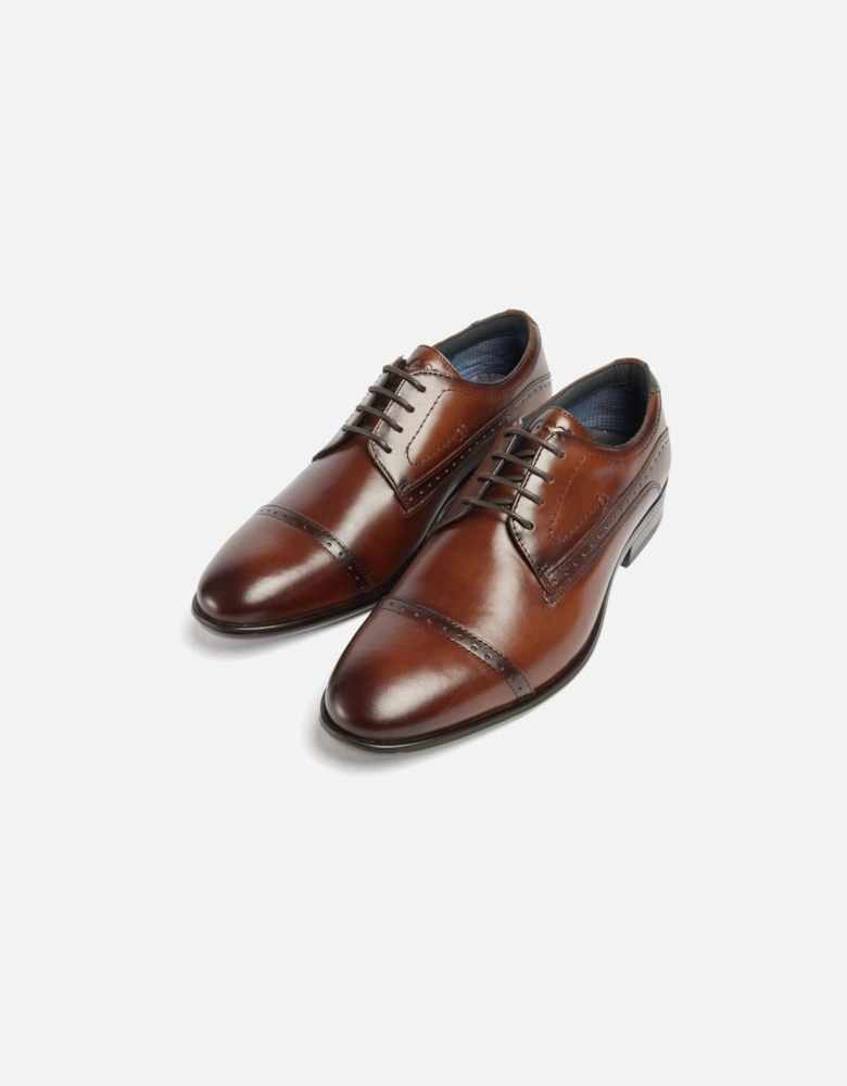 Ralph Leather Men's Cognac Oxford Shoes