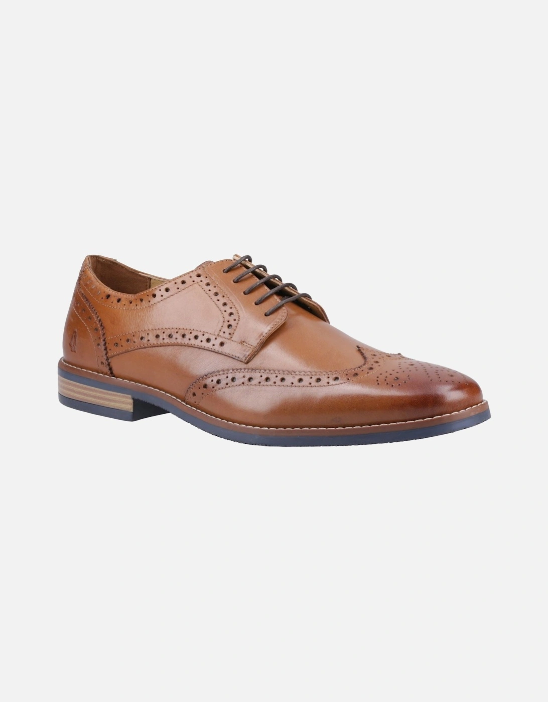 Hush Puppies Men's Brown Mack Leather Tan Brogues Shoes - Size 6 - Image 5
