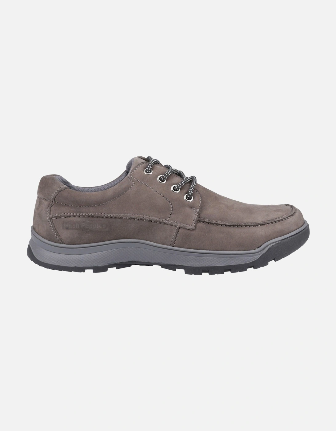 Tucker Lace Leather Men's Grey Nubuck Lace-Up Shoes