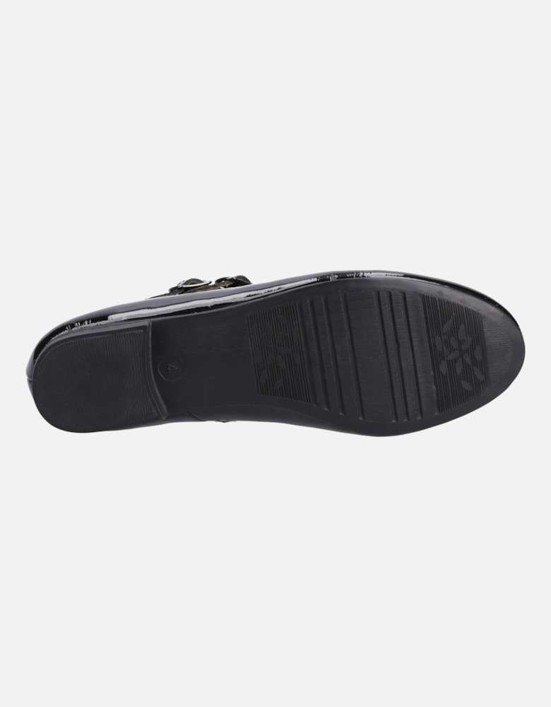 Nancy Mary Jane Leather Women's Black Flats