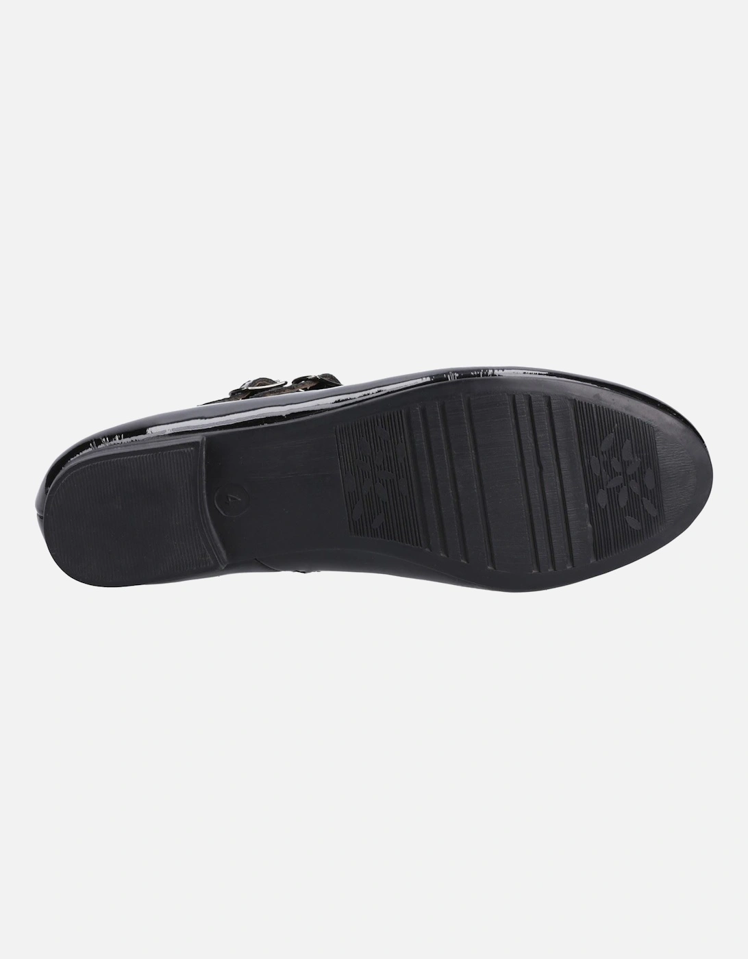 Nancy Mary Jane Leather Women's Black Flats
