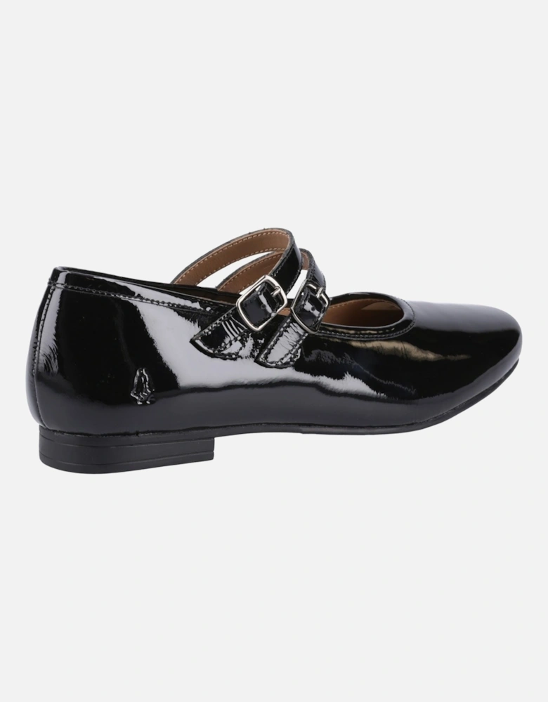 Nancy Mary Jane Leather Women's Black Flats