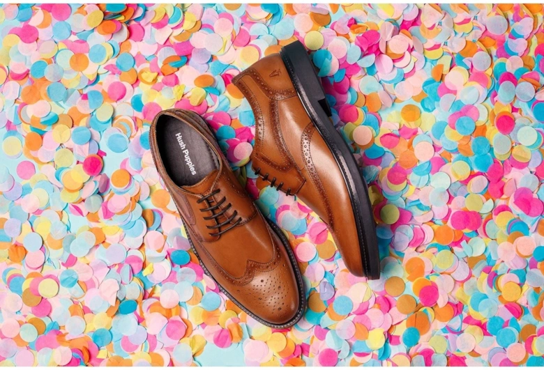 Kingston Leather Men's Tan Brogues Shoes
