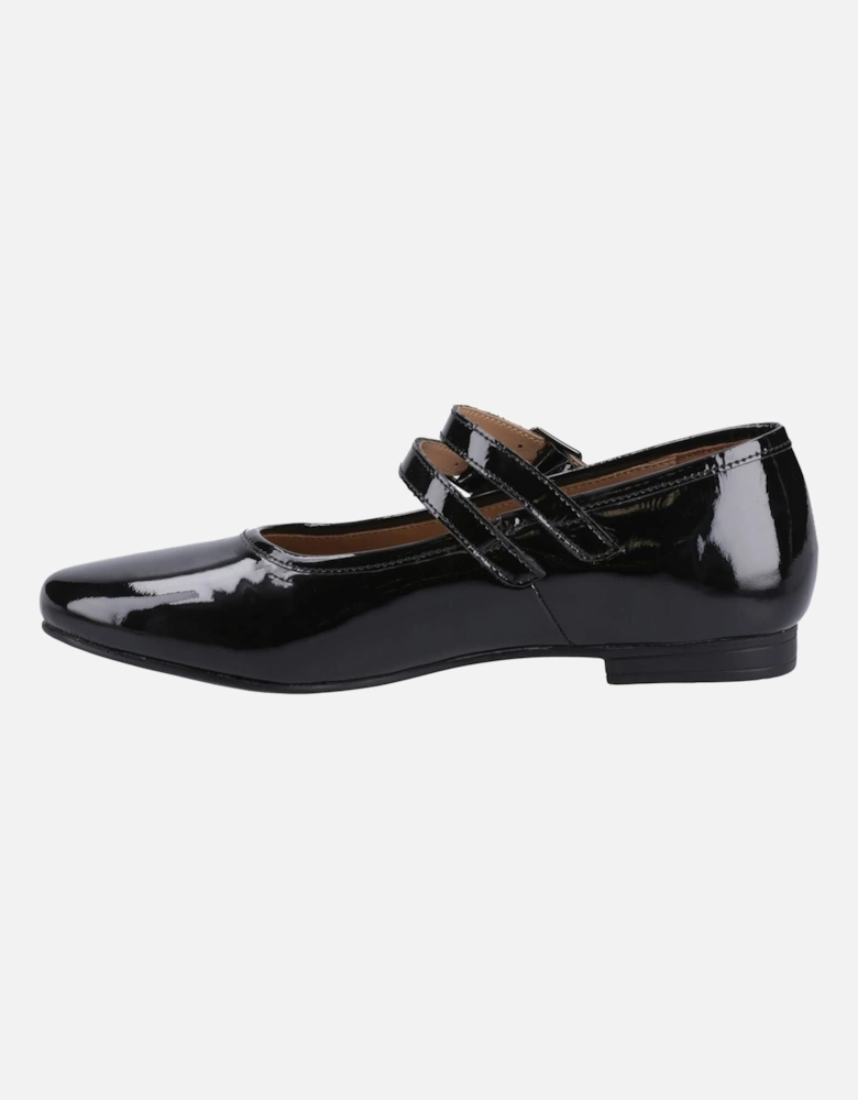 Nancy Mary Jane Leather Women's Black Flats