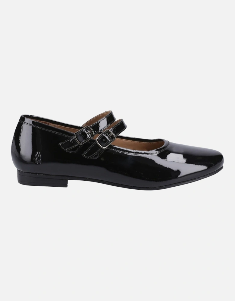 Nancy Mary Jane Leather Women's Black Flats