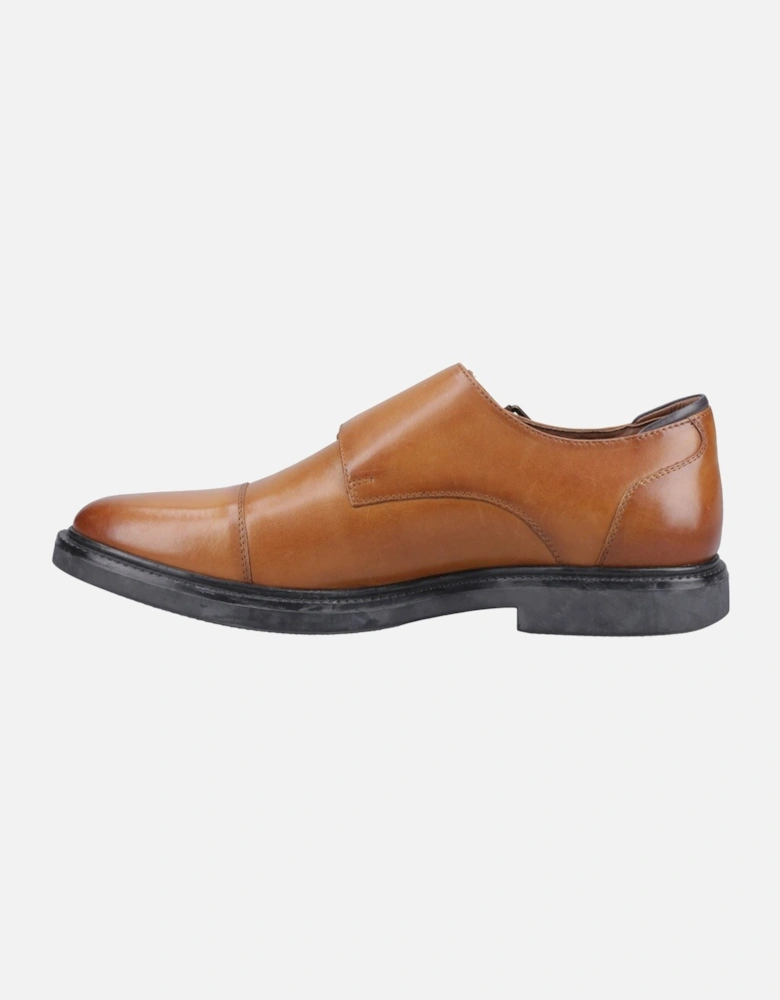 Kane Leather Men's Tan Double Monk Shoes