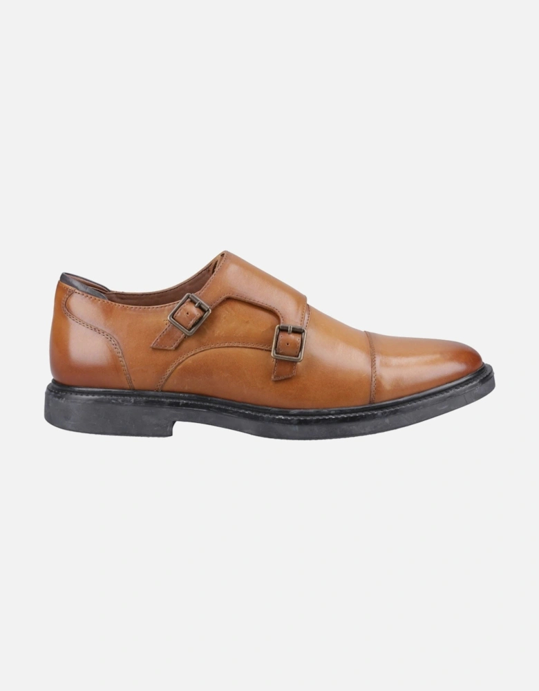 Kane Leather Men's Tan Double Monk Shoes