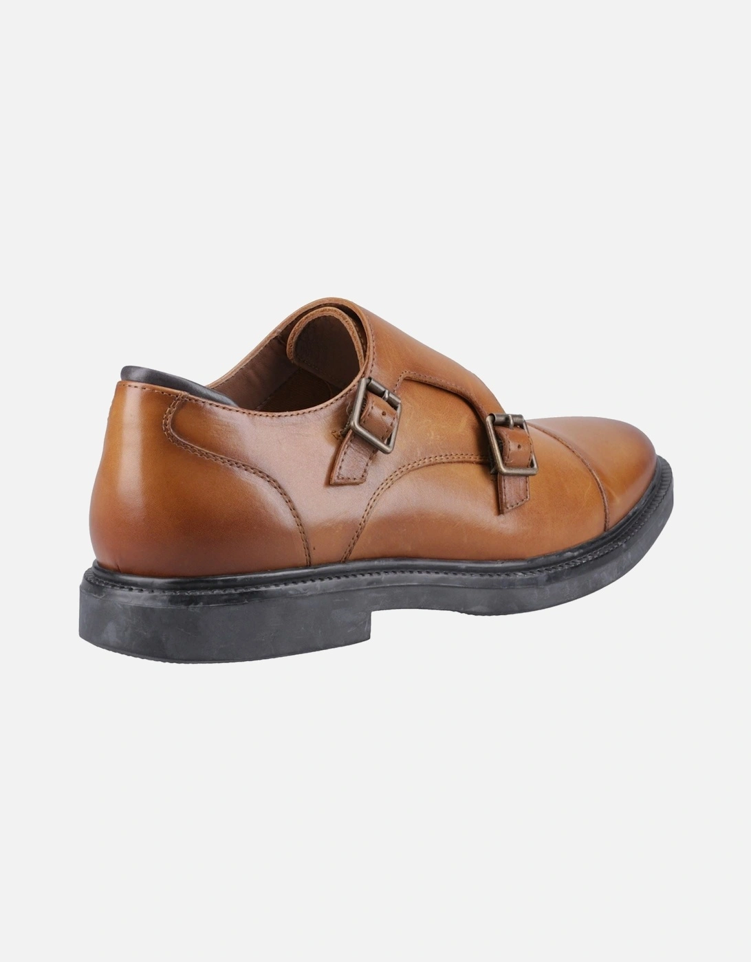 Kane Leather Men's Tan Double Monk Shoes