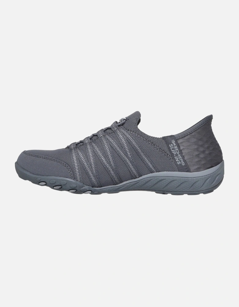 Breathe-Easy - Roll-With-Me Textile Women's Charcoal Trainers