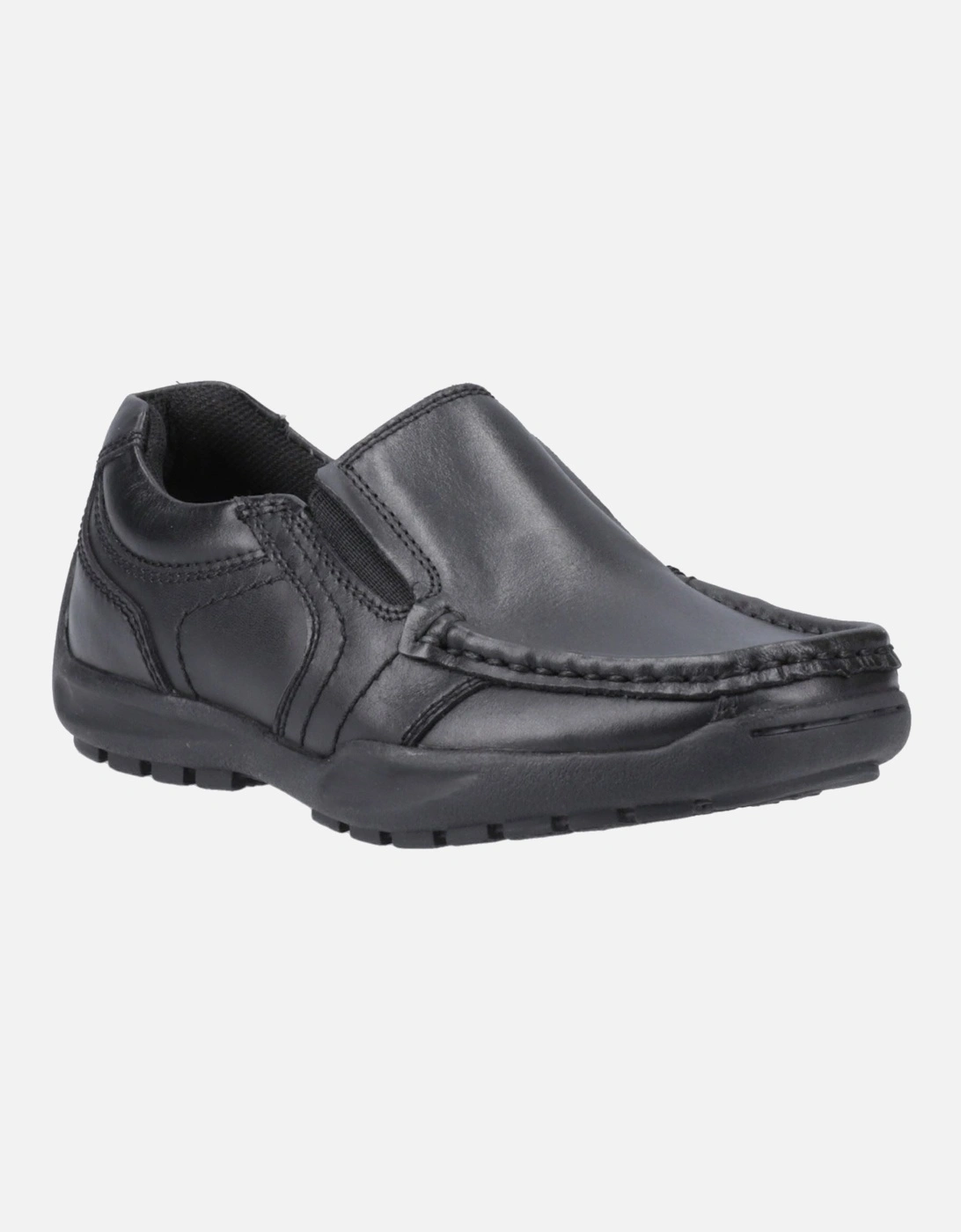 Hush Puppies Boy's Hush Puppies Morgan Leather Youth Black Loafers