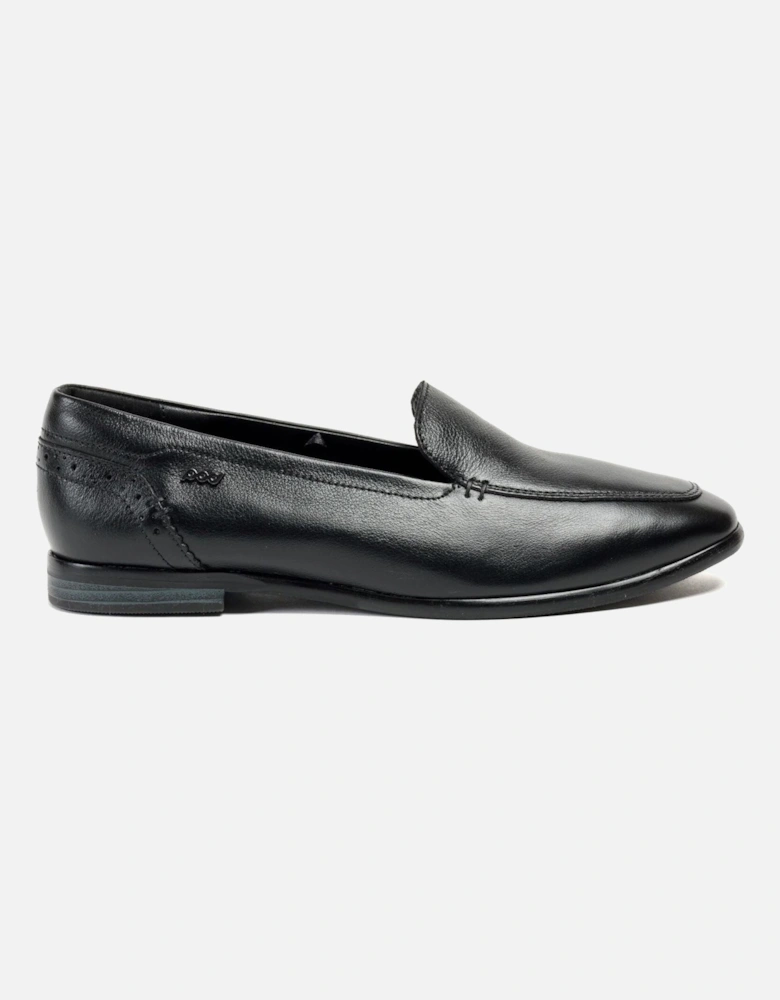 Penny Leather Women's Black Loafers