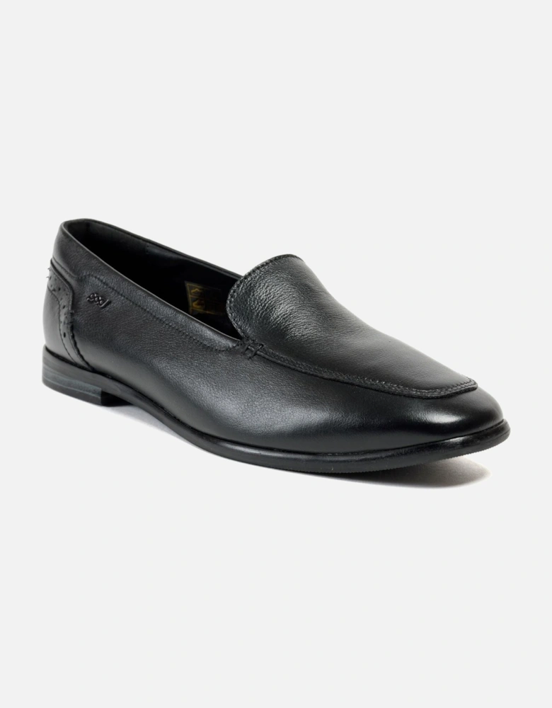 Penny Leather Women's Black Loafers