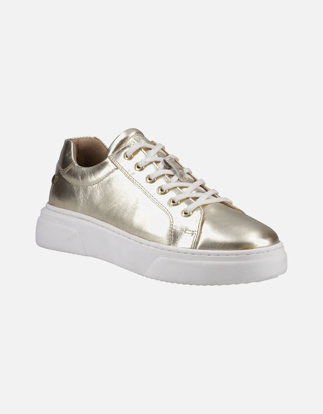 Kathryn Leather Women's Gold Trainers, 6 of 5