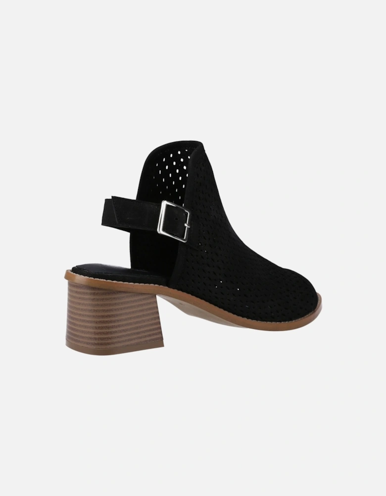 Louise Heeled Leather Women's Black Sandals