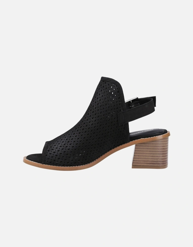 Louise Heeled Leather Women's Black Sandals