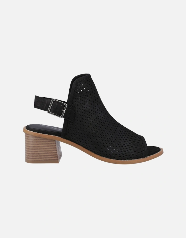 Louise Heeled Leather Women's Black Sandals