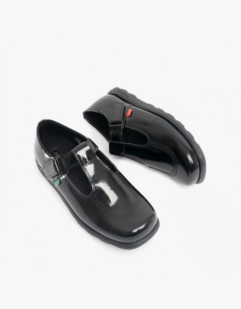 FRAGMA T-BAR Girls Leather Shoes Patent Black