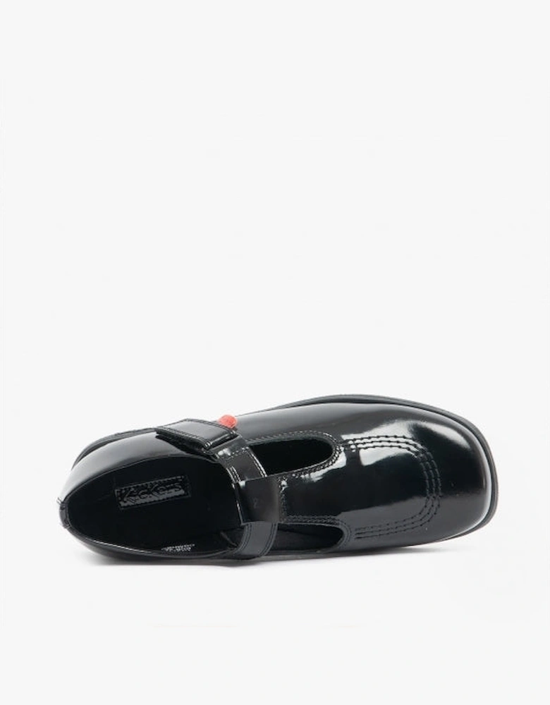 FRAGMA T-BAR Girls Leather Shoes Patent Black