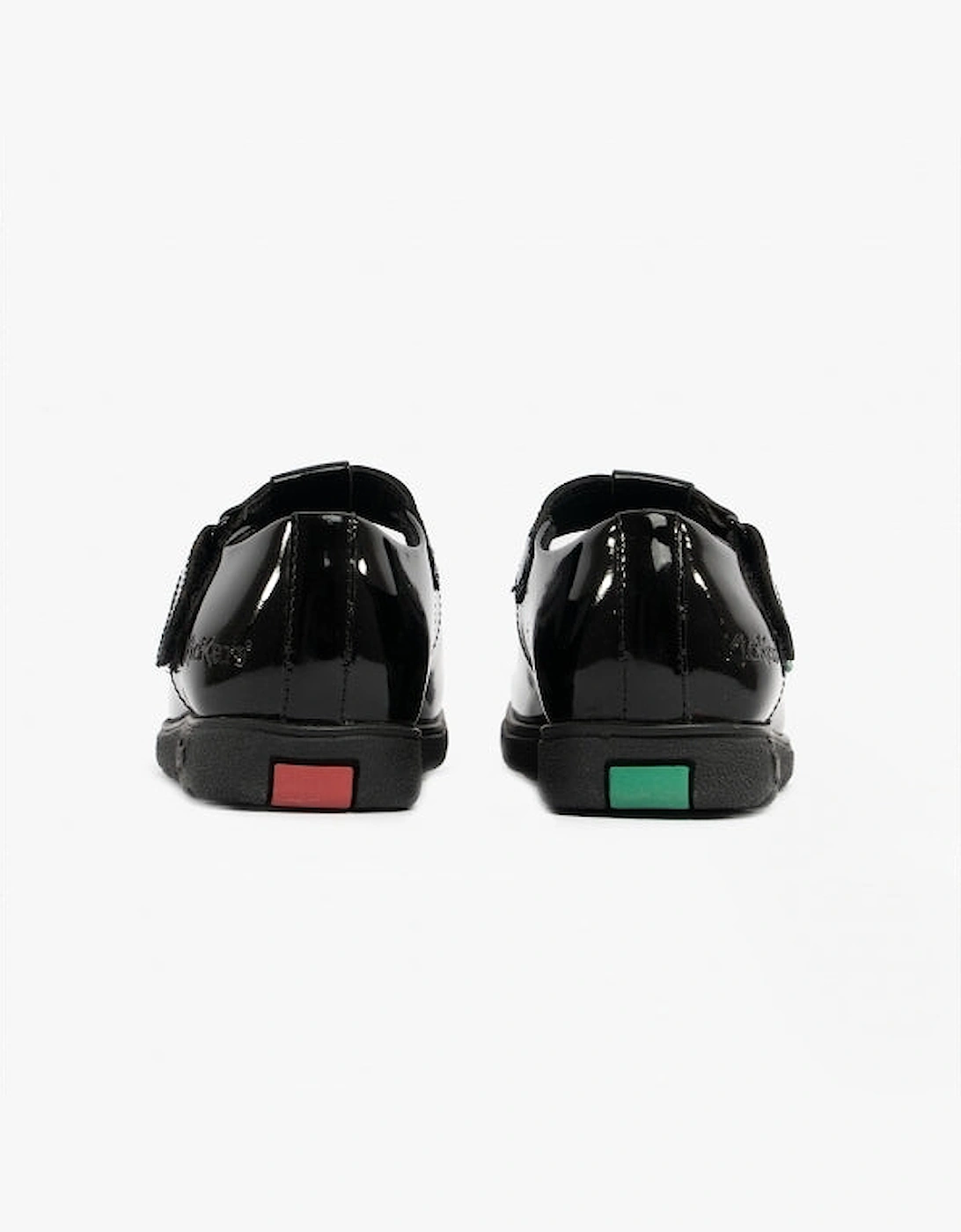 FRAGMA T-BAR Junior Girls Leather Shoes Patent Black