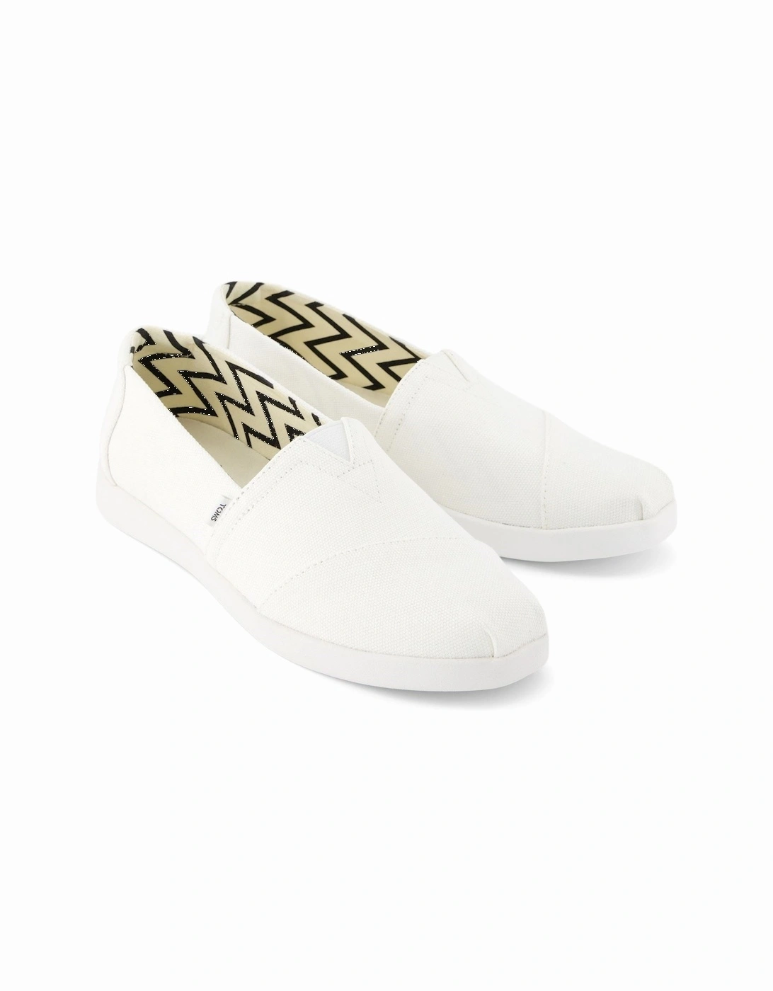 Women's TOMS Alpargata Plus 100% Cotton Women's White Espadrilles - Size: 8