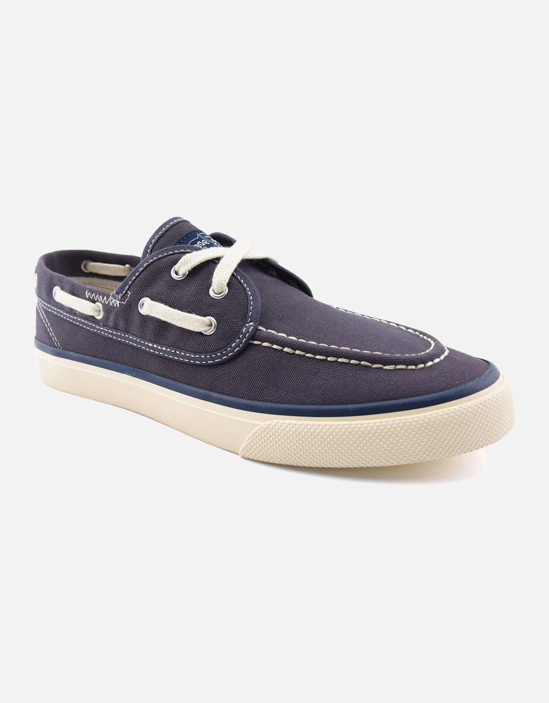 Sperry Classical Seamate Cotton Men's Navy Boat Shoes, 9 of 8