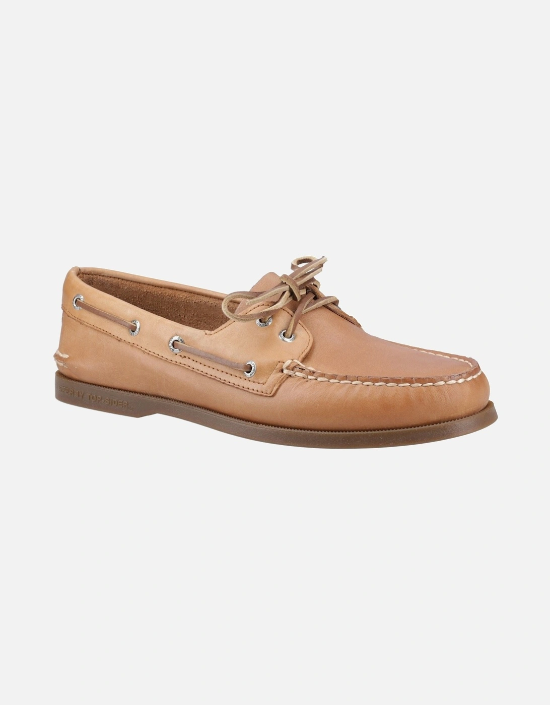 Sperry Authentic 2 Eye Leather Men's Nutmeg Boat Shoes, 10 of 9