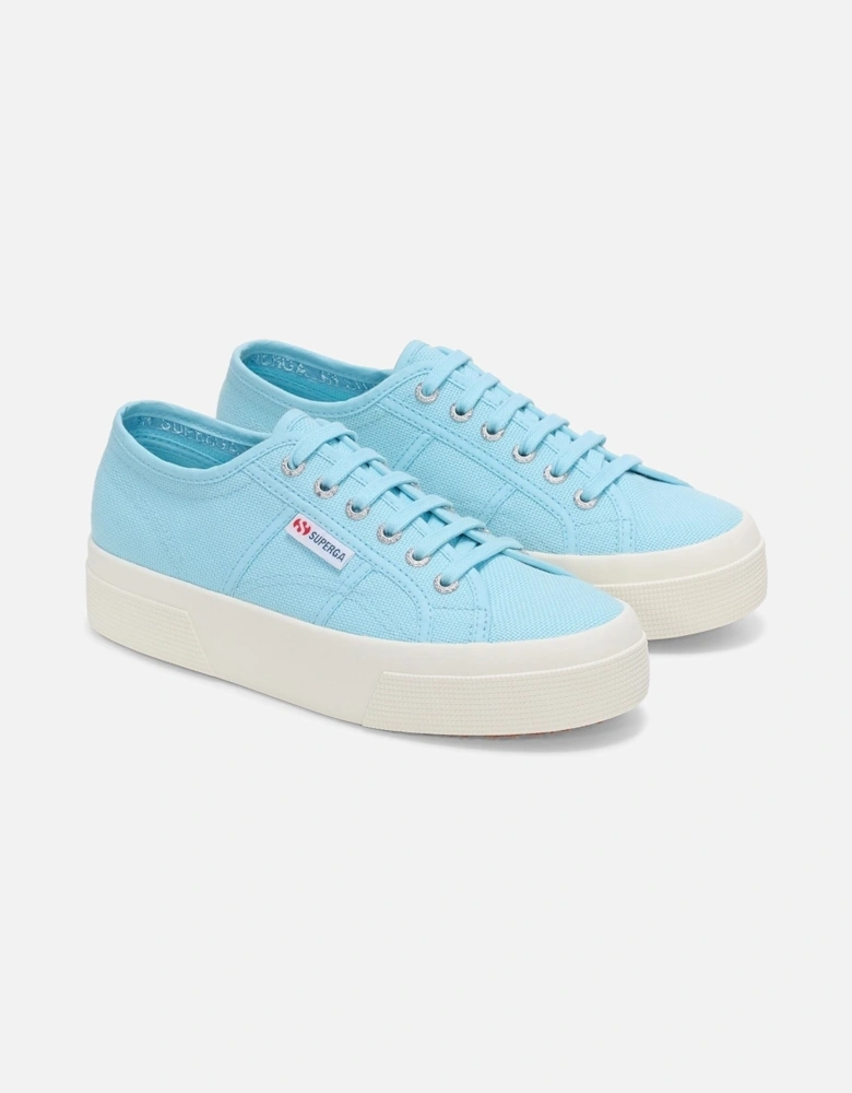 2740 PLATFORM Cotton Women's Crystal Azul Trainers