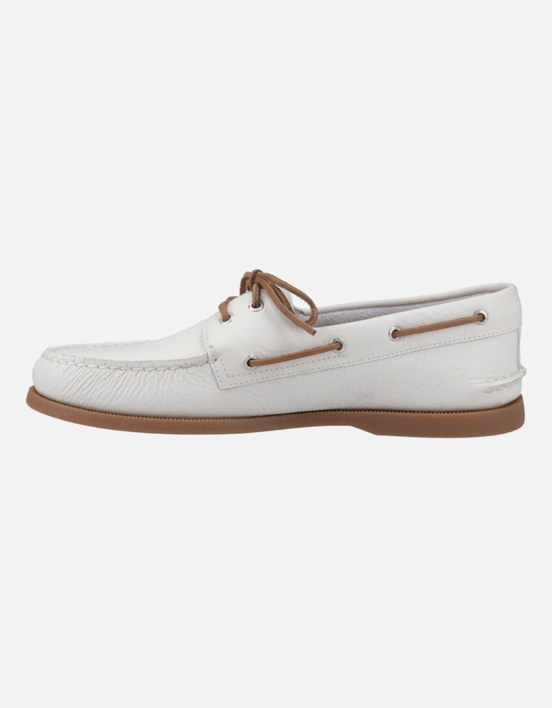 Sperry Authentic 2 Eye Leather Men's White/Gum Boat Shoes