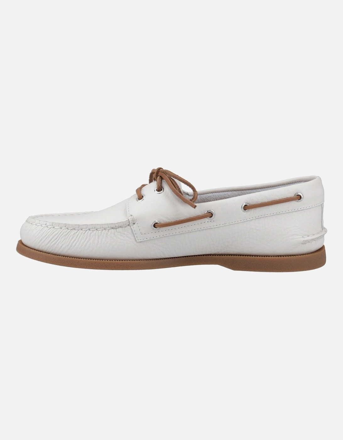 Sperry Authentic 2 Eye Leather Men's White/Gum Boat Shoes
