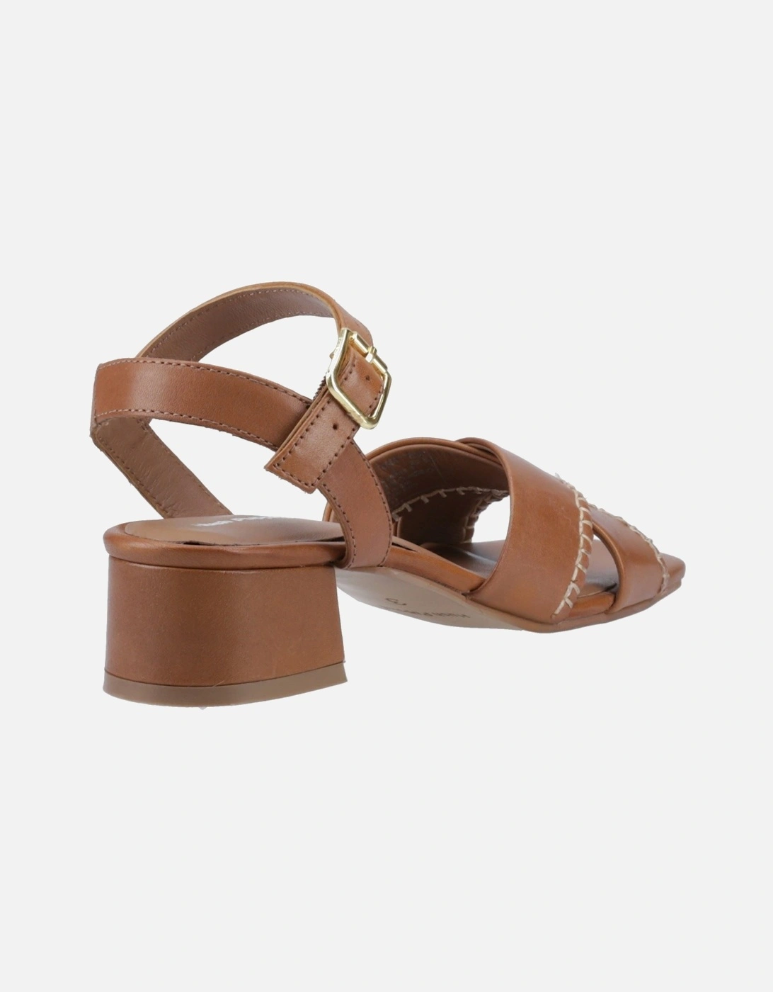 Lyla Heeled Leather Women's Tan Sandals