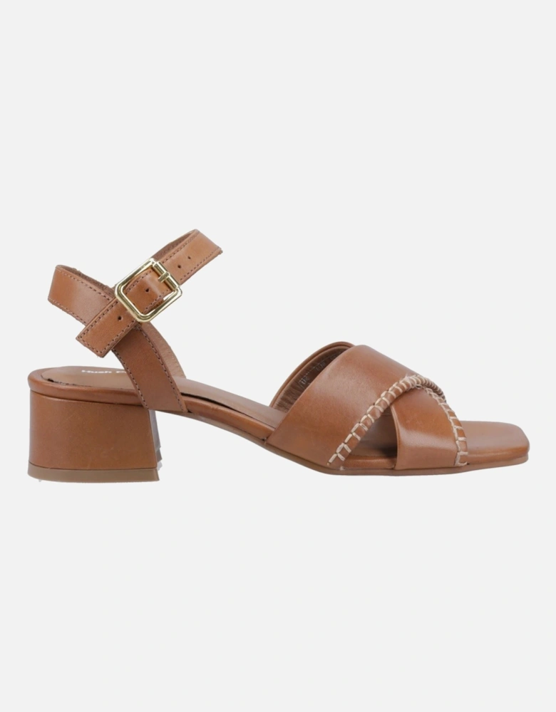 Lyla Heeled Leather Women's Tan Sandals