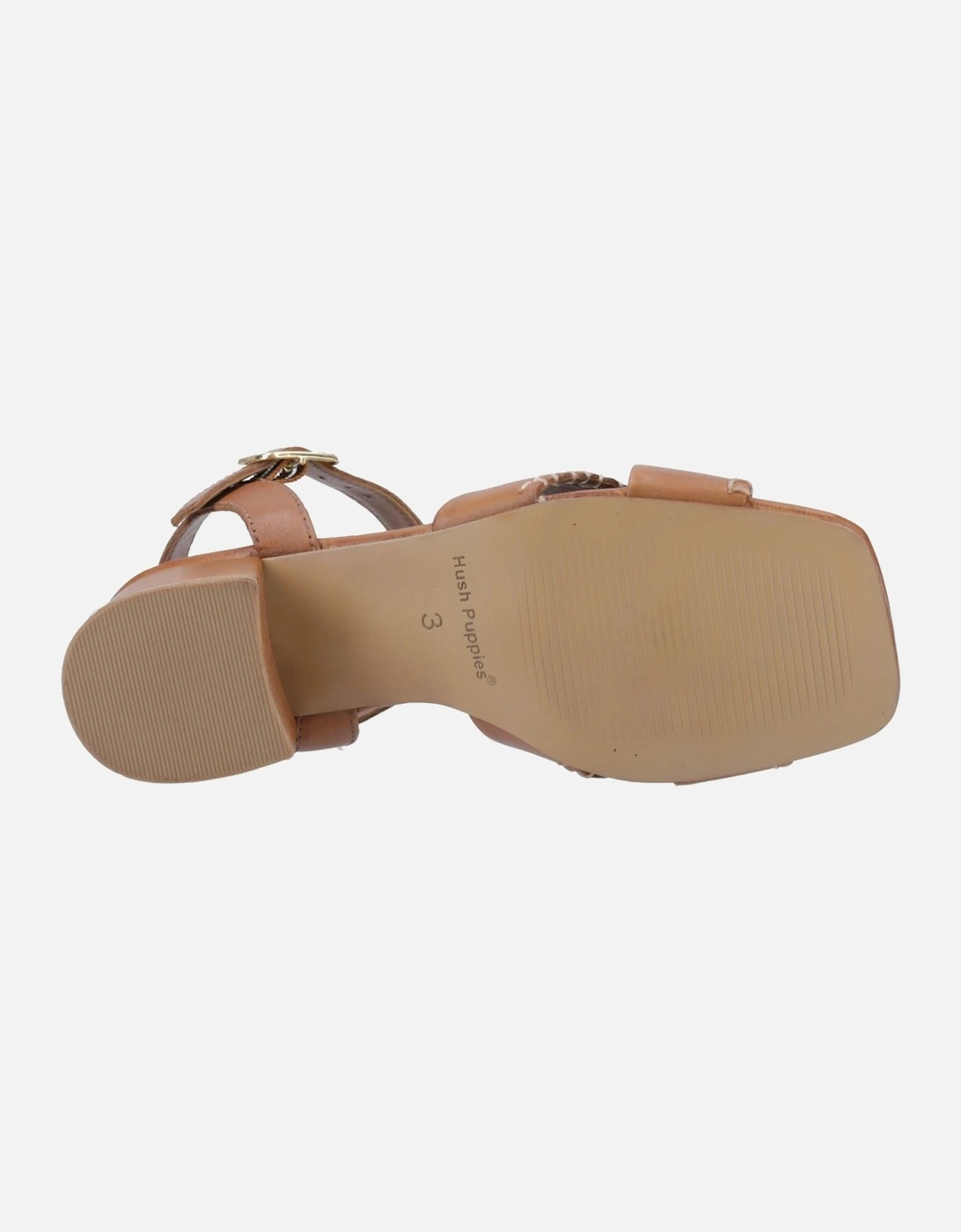Lyla Heeled Leather Women's Tan Sandals