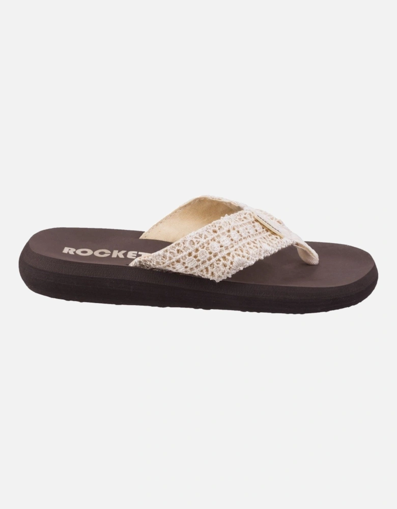 Spotlight Lima Fabric Women's Natural Multi Flip Flops
